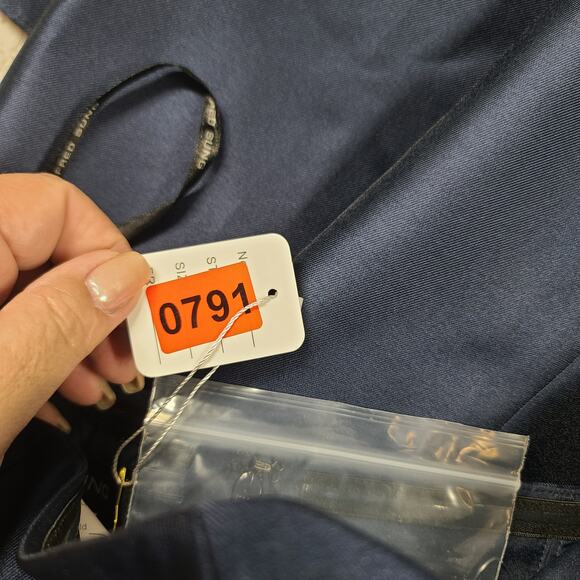 Alfred Sung D748 sweetheart neckline midnight blue strapless satin gown Size 12 - Picture 15 of 16